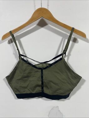 Nike Olive Green & Black Strappy Sports Bralette